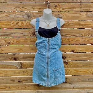 Denim Skirt Overalls